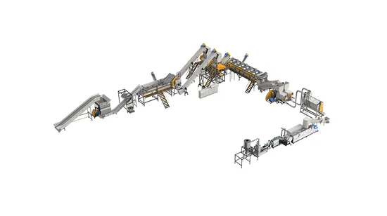High Output Waste Plastic Pet HDPE Bottle Flake Drum Pallet Rubber Lump PVC Pipe LDPE LLDPE PP PE Film Jumbo Woven Bag Recycling Crushing Line Washing Machine